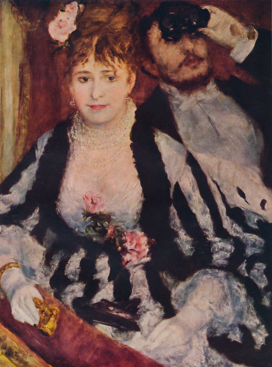 La Loge Theatre Box, 1874, 1938 tekijältä Pierre Auguste Renoir