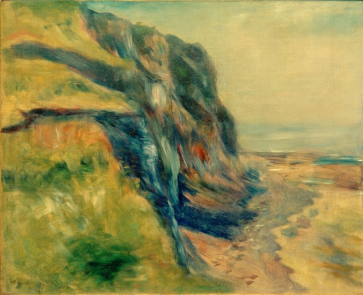 Rannikko lähellä Dieppeä tekijältä Pierre Auguste Renoir