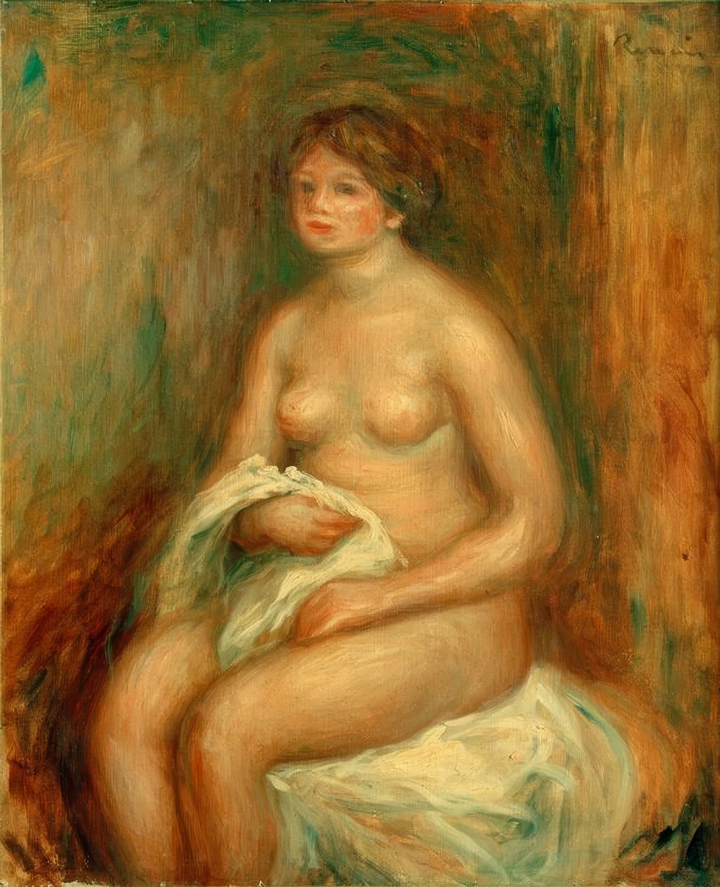 Nainen verhoineen tekijältä Pierre Auguste Renoir