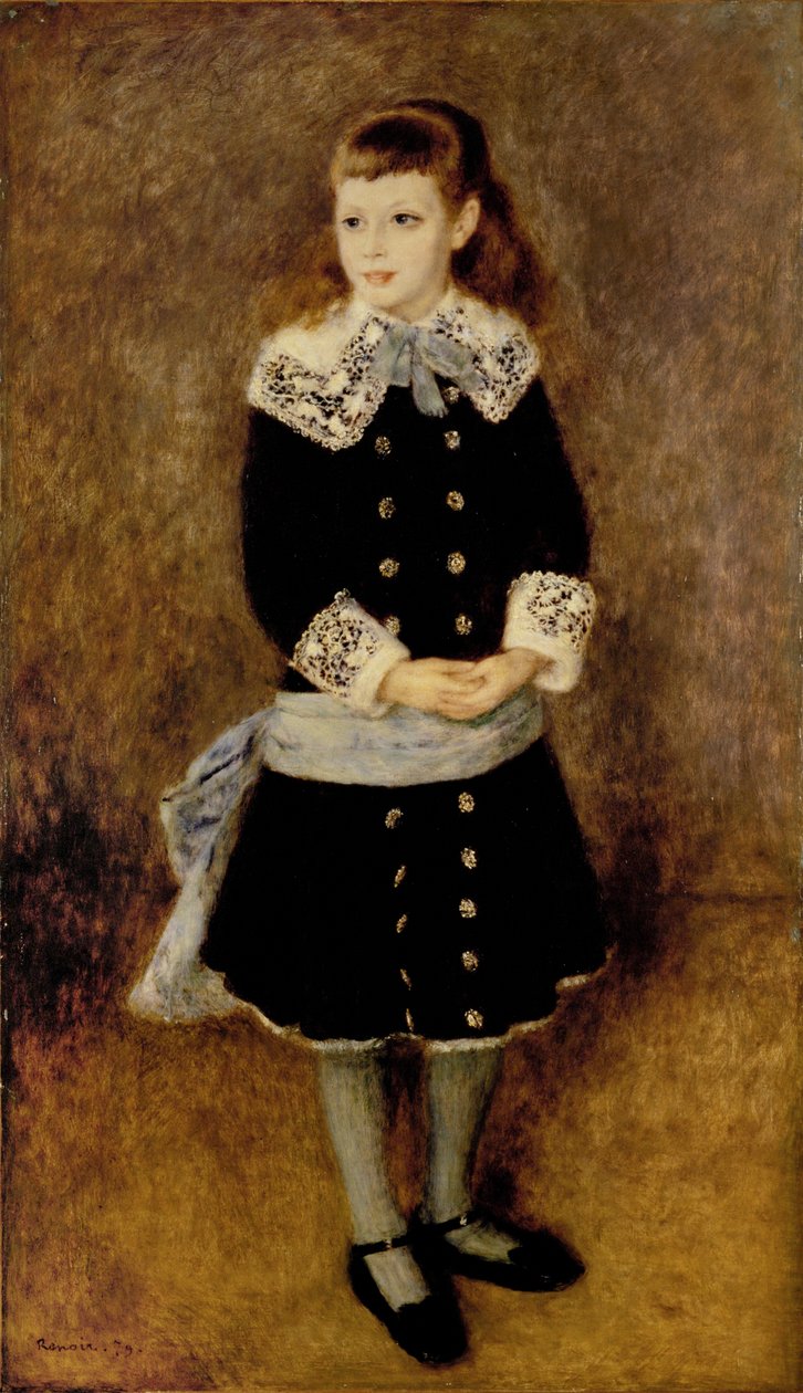 Tyttö, jolla on sininen vyö ... (öljy kankaalle) tekijältä Pierre Auguste Renoir