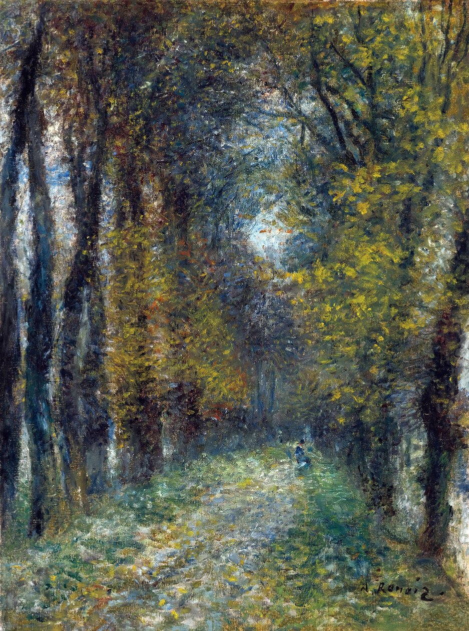 Katettu kävelytie - Pierre Auguste Renoirin maalaus (1841-1919) tekijältä Pierre Auguste Renoir