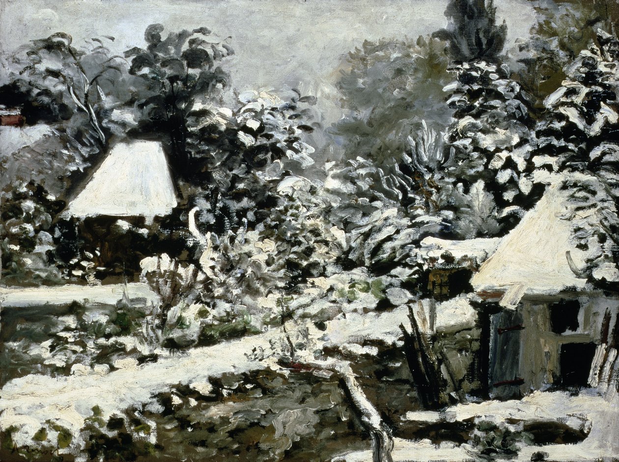 Maisema, lumiefekti, noin 1868 tekijältä Pierre Auguste Renoir