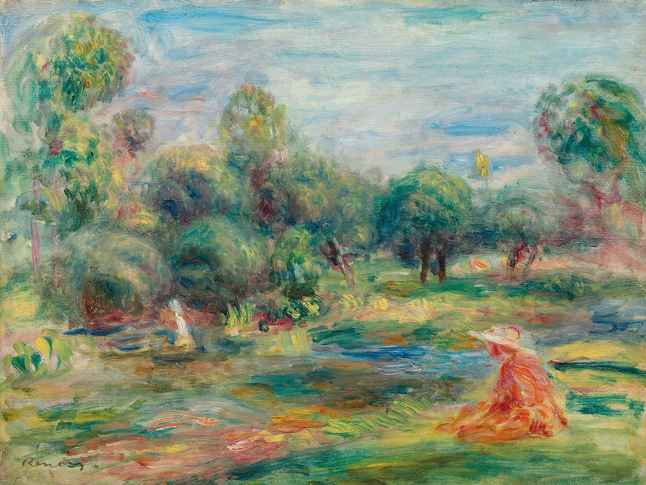 Maisema Cagnesissa, n. 1907-1908 tekijältä Pierre Auguste Renoir