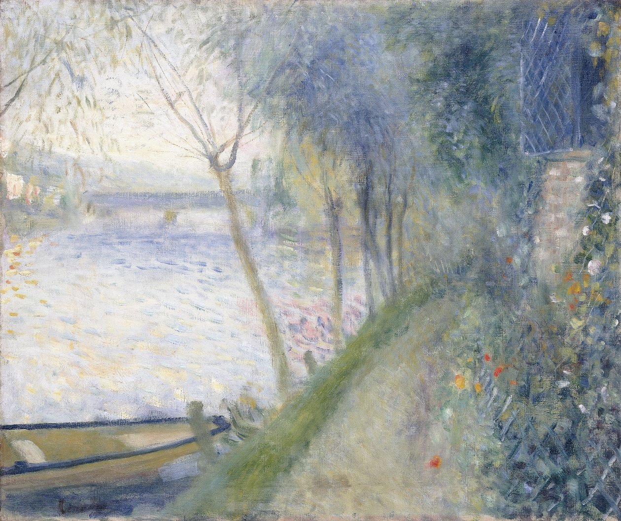 Maisema Seinen reunalla ja Pont d"Argenteuil tekijältä Pierre Auguste Renoir