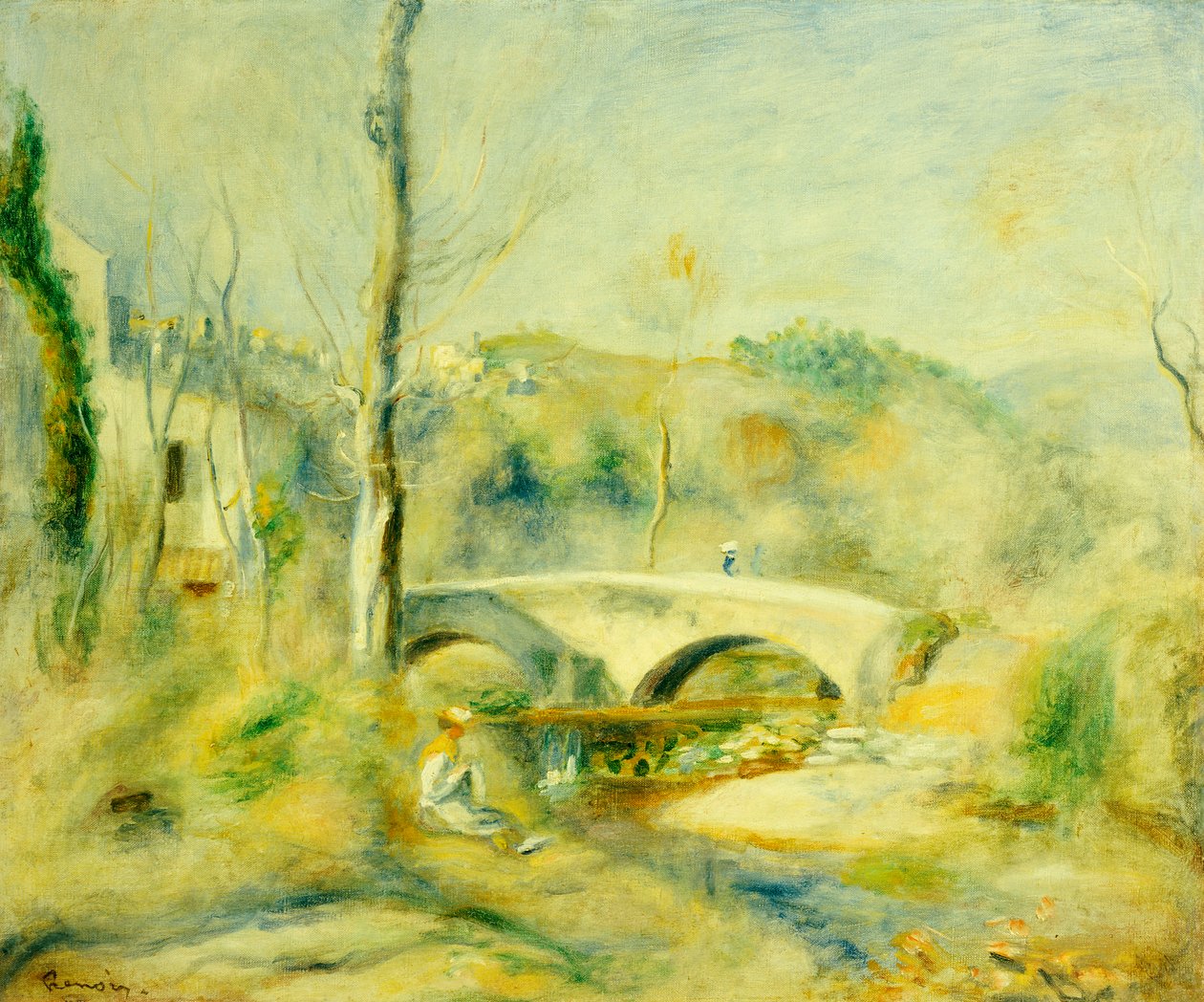 Maisema sillan kanssa tekijältä Pierre Auguste Renoir
