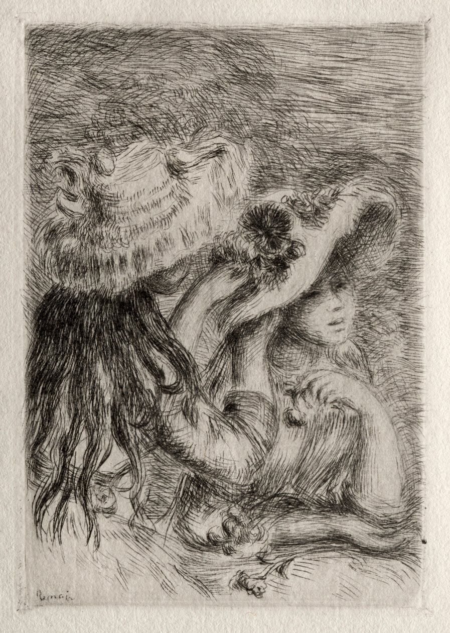 Kiinnitetty hattu, 1894. tekijältä Pierre Auguste Renoir