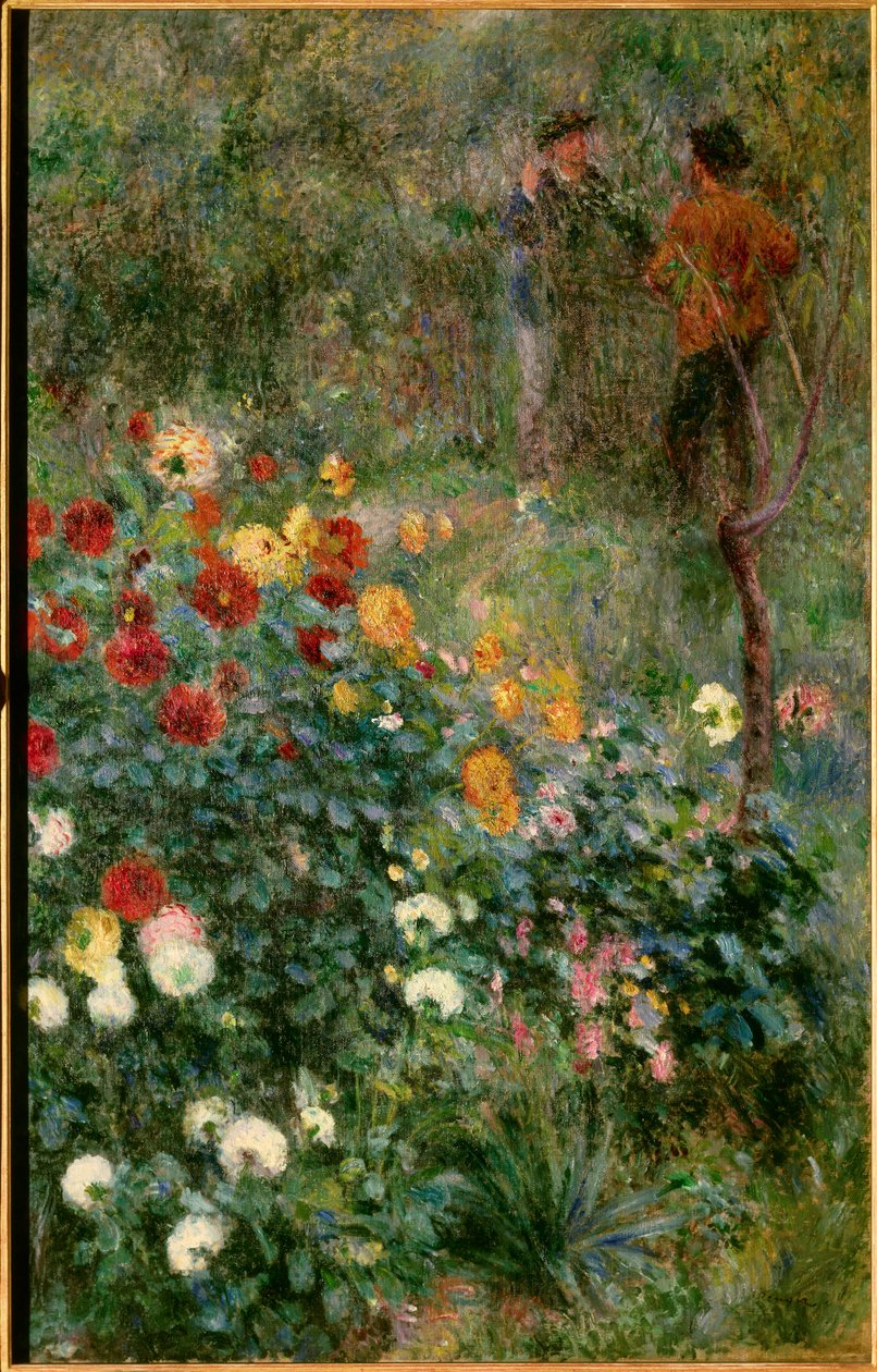 Puutarha rue Cortot Montmartressa Pierre Auguste Renoirin (1841-1919) maalaus 1876 Pittsburgh. Institute of Art tekijältä Pierre Auguste Renoir