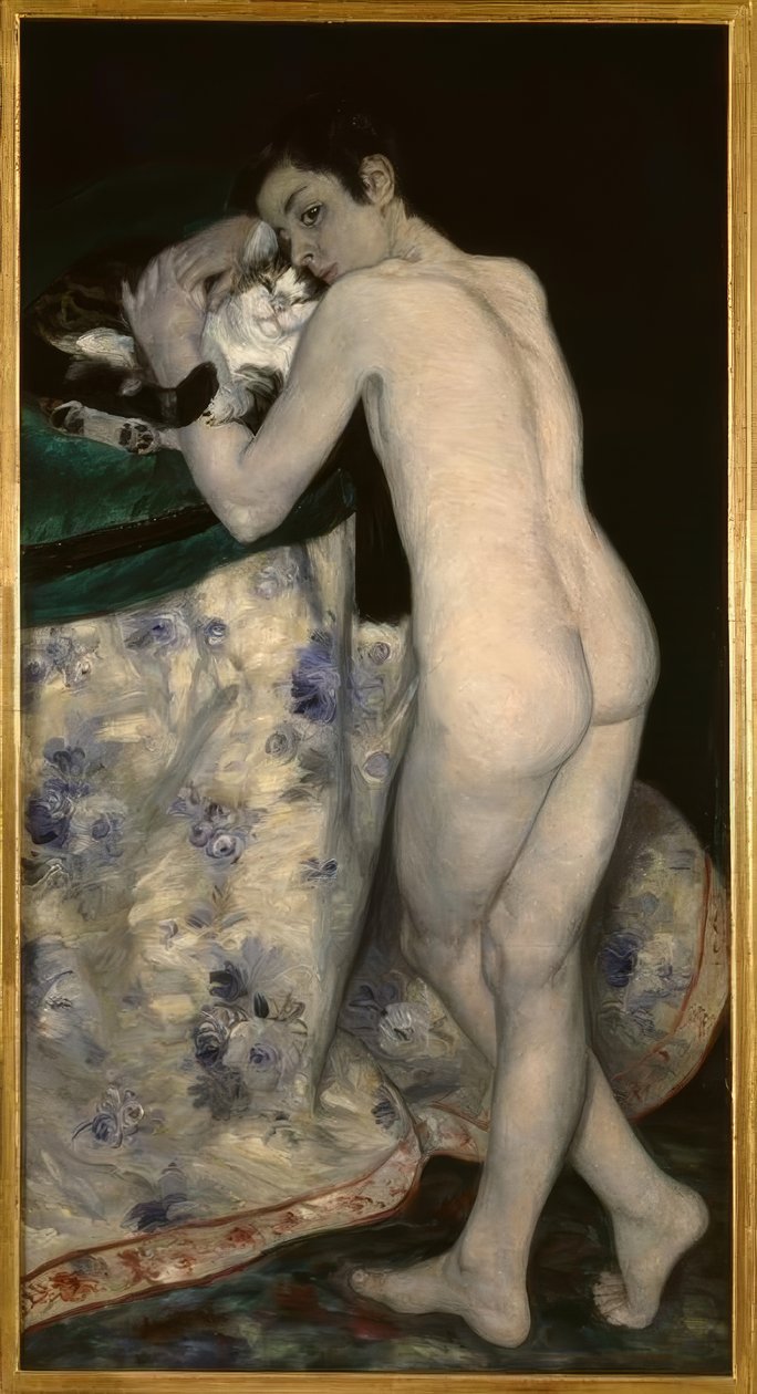 Nuori poika kissan kanssa tekijältä Pierre Auguste Renoir