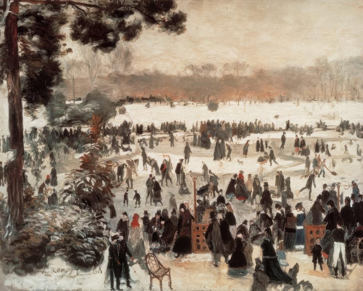 Luistelu Longchampsissa tekijältä Pierre Auguste Renoir