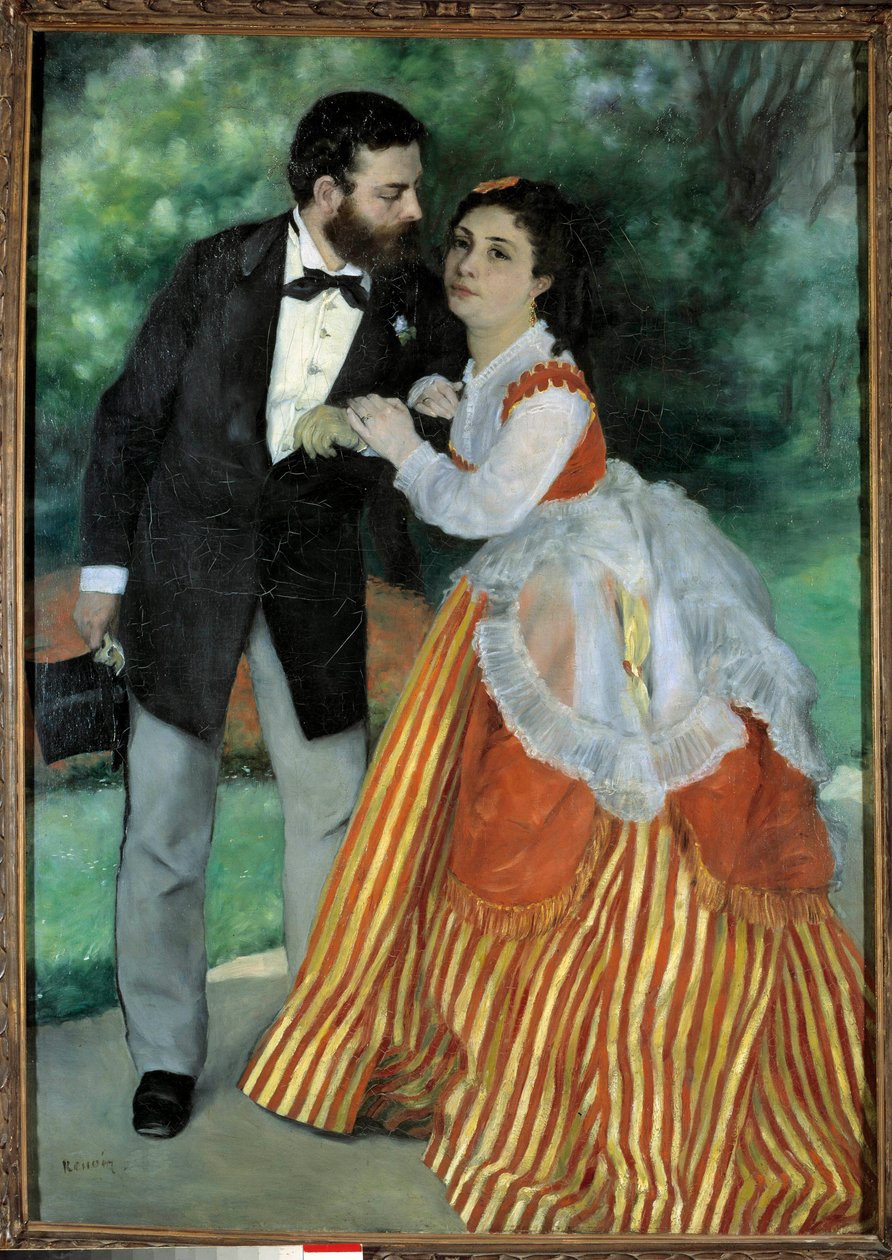 Les fiances, monsieur et madame Sisley Portraits de Alfred Sisley (1839-1899), impressionistinen taidemaalari, englantilainen, ja hänen tuleva vaimonsa Eugenie Lescouezec. Pierre Auguste Renoirin (1841-1919) maalaus tekijältä Pierre Auguste Renoir