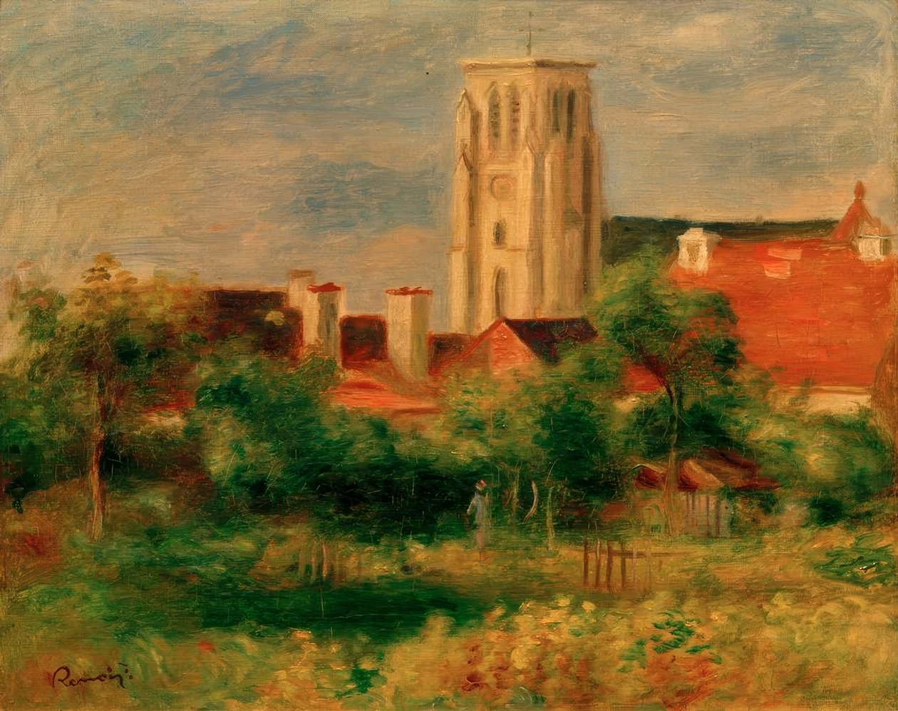 Essoyesin kirkko tekijältä Pierre Auguste Renoir
