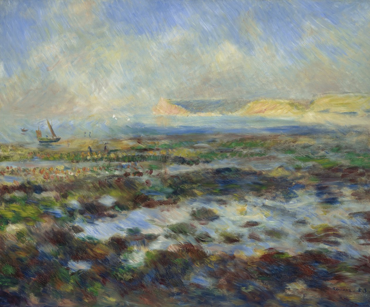 Laskuvesi, Yport, 1883 tekijältä Pierre Auguste Renoir