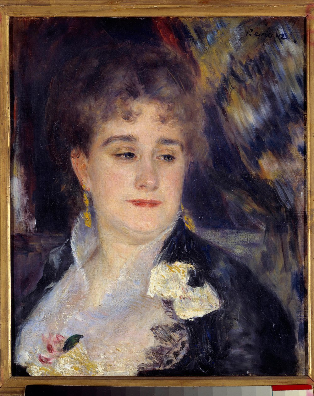 Madame Georges Charpentier, Pierre Auguste Renoirin (1841-1919) maalaus 1876 - 1877, 0,46 x 0,38 m, Pariisi, musee d