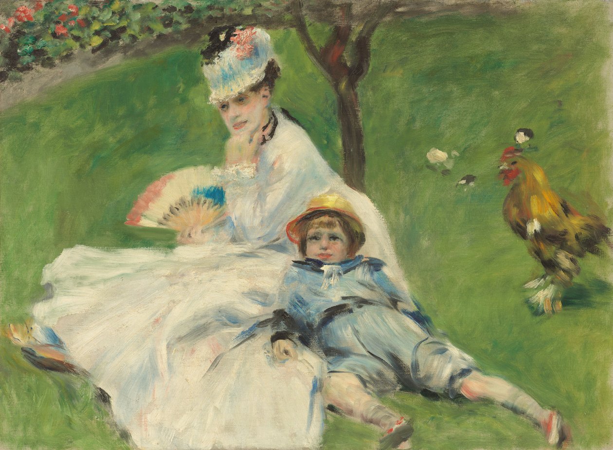 Madame Monet ja hänen poikansa tekijältä Pierre Auguste Renoir