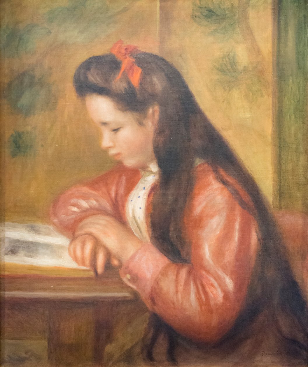 Mademoiselle Genevieve Caillebotte, the future Madame Chardeau, c. 1895 (ਕੈਨਵਸ ਉੱਤੇ ਤੇਲ) ਫਿਨਿਸ਼ tekijältä Pierre Auguste Renoir