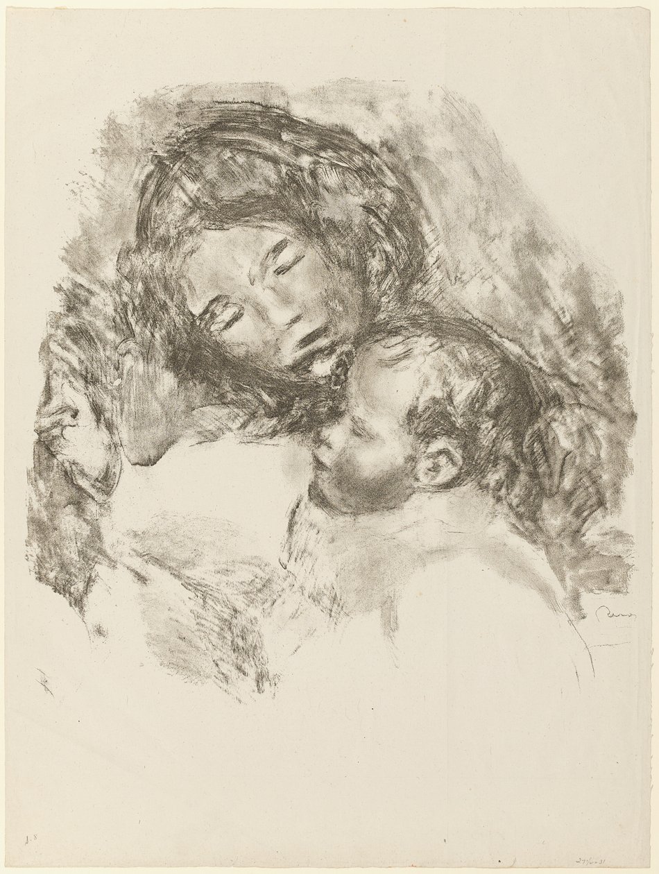 Äitiys, iso lautanen tekijältä Pierre Auguste Renoir