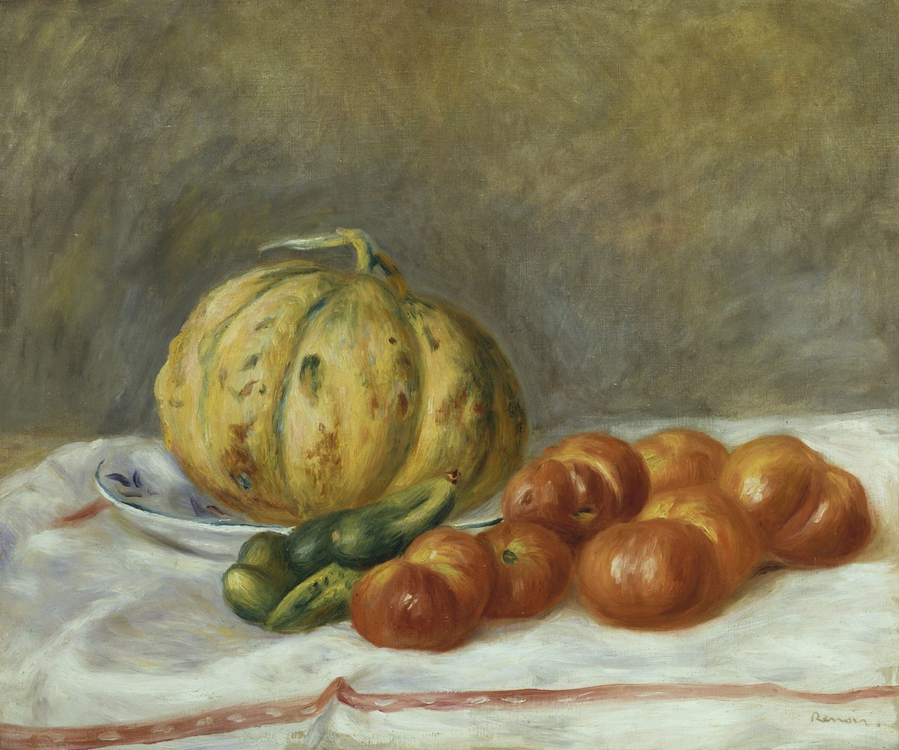 Meloni ja tomaatit, 1903 tekijältä Pierre Auguste Renoir
