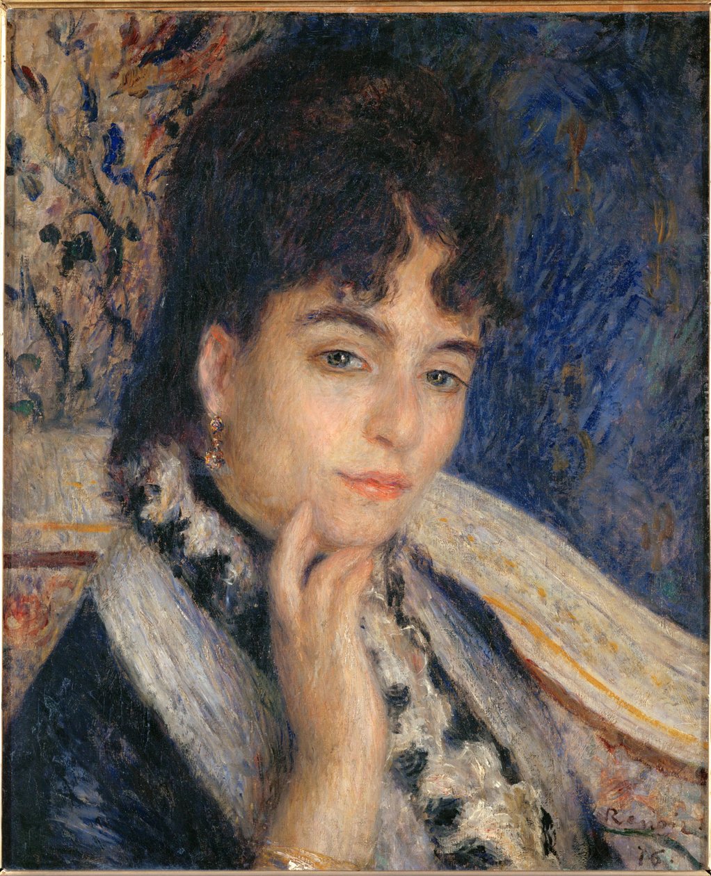 Mme. Alphonse Daudet (öljy kankaalle) tekijältä Pierre Auguste Renoir