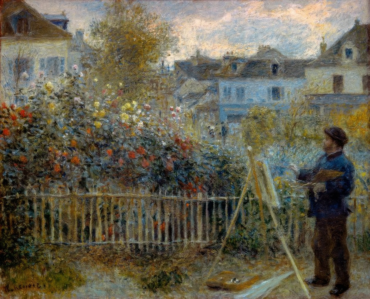 Monet peignant dans son jardin à Argenteuil tekijältä Pierre Auguste Renoir