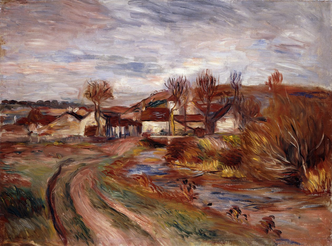 Normandian maaseutu; Maisema Normandiassa, 1895 tekijältä Pierre Auguste Renoir