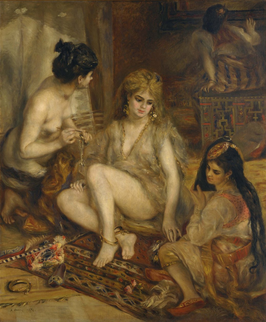 Parisiennes Algerian pukuhaaremissa, 1872 tekijältä Pierre Auguste Renoir