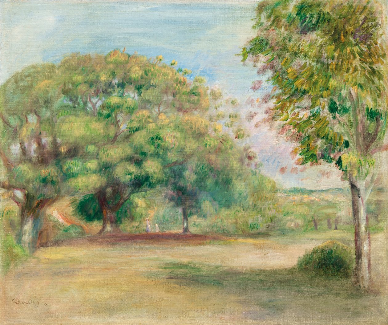 Palkkaus, c. 1892 (öljy kankaalle) tekijältä Pierre Auguste Renoir
