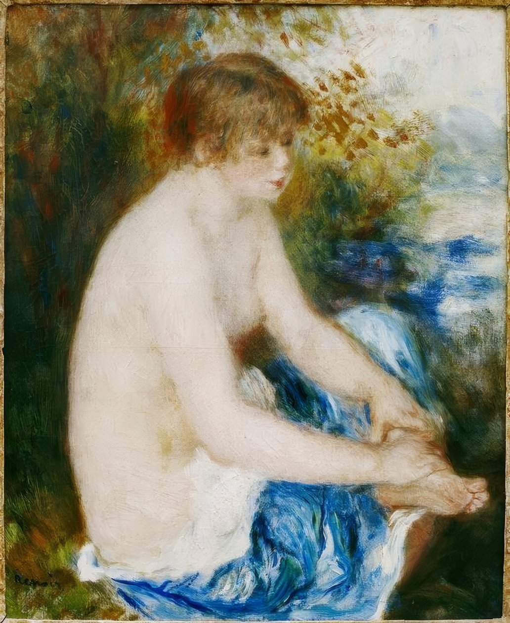 Pieni sininen nude tekijältä Pierre Auguste Renoir