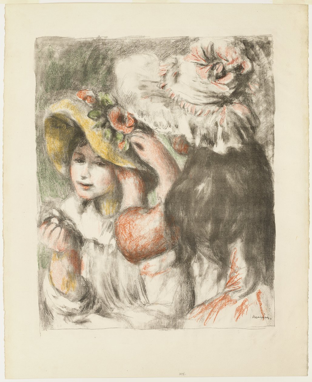 Hatun kiinnittäminen tekijältä Pierre Auguste Renoir