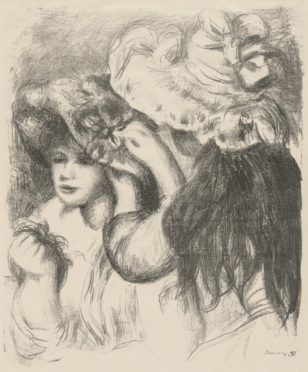 Hatun kiinnittäminen tekijältä Pierre Auguste Renoir