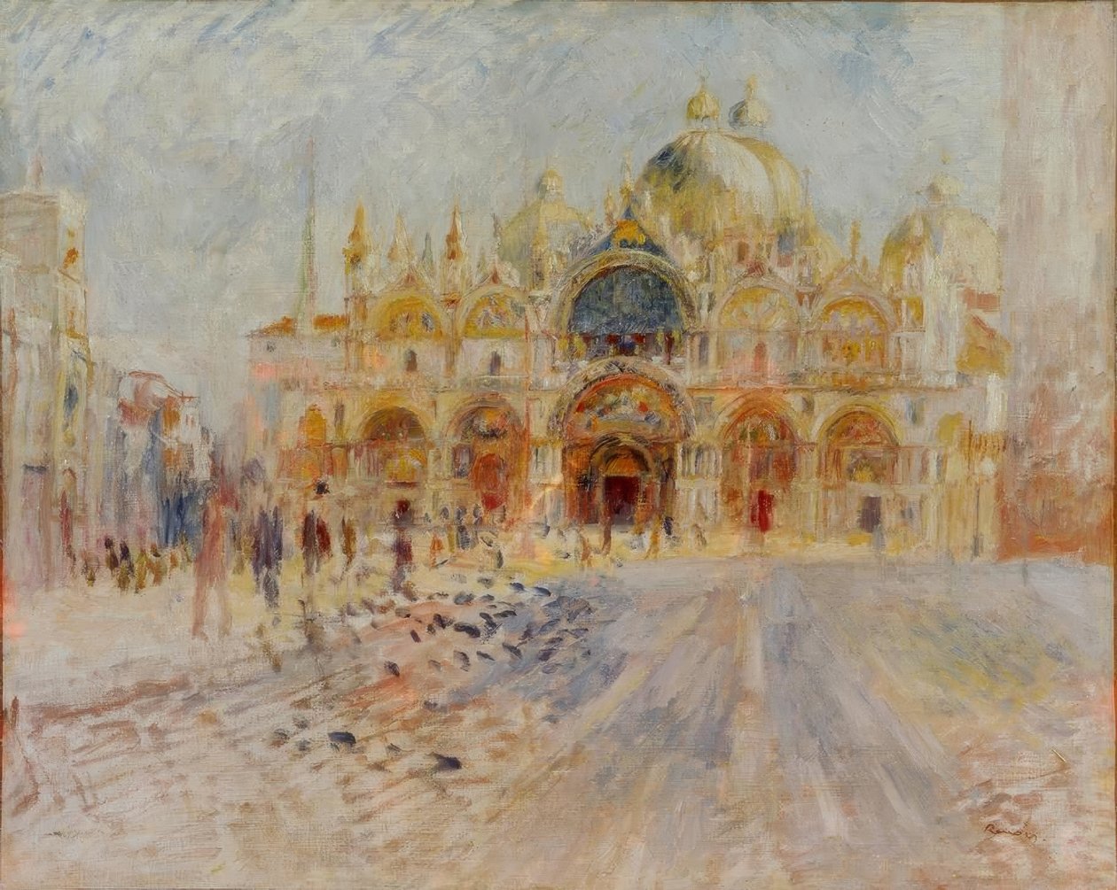 Place San Marco, Venetsia tekijältä Pierre Auguste Renoir