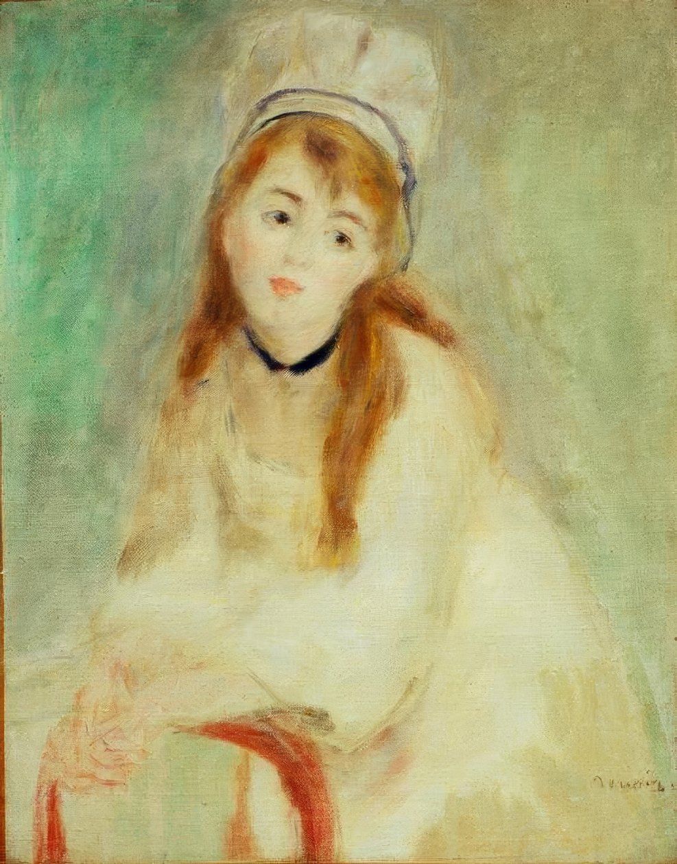 Nuoren naisen muotokuva. Sinfonia valkoisena tekijältä Pierre Auguste Renoir