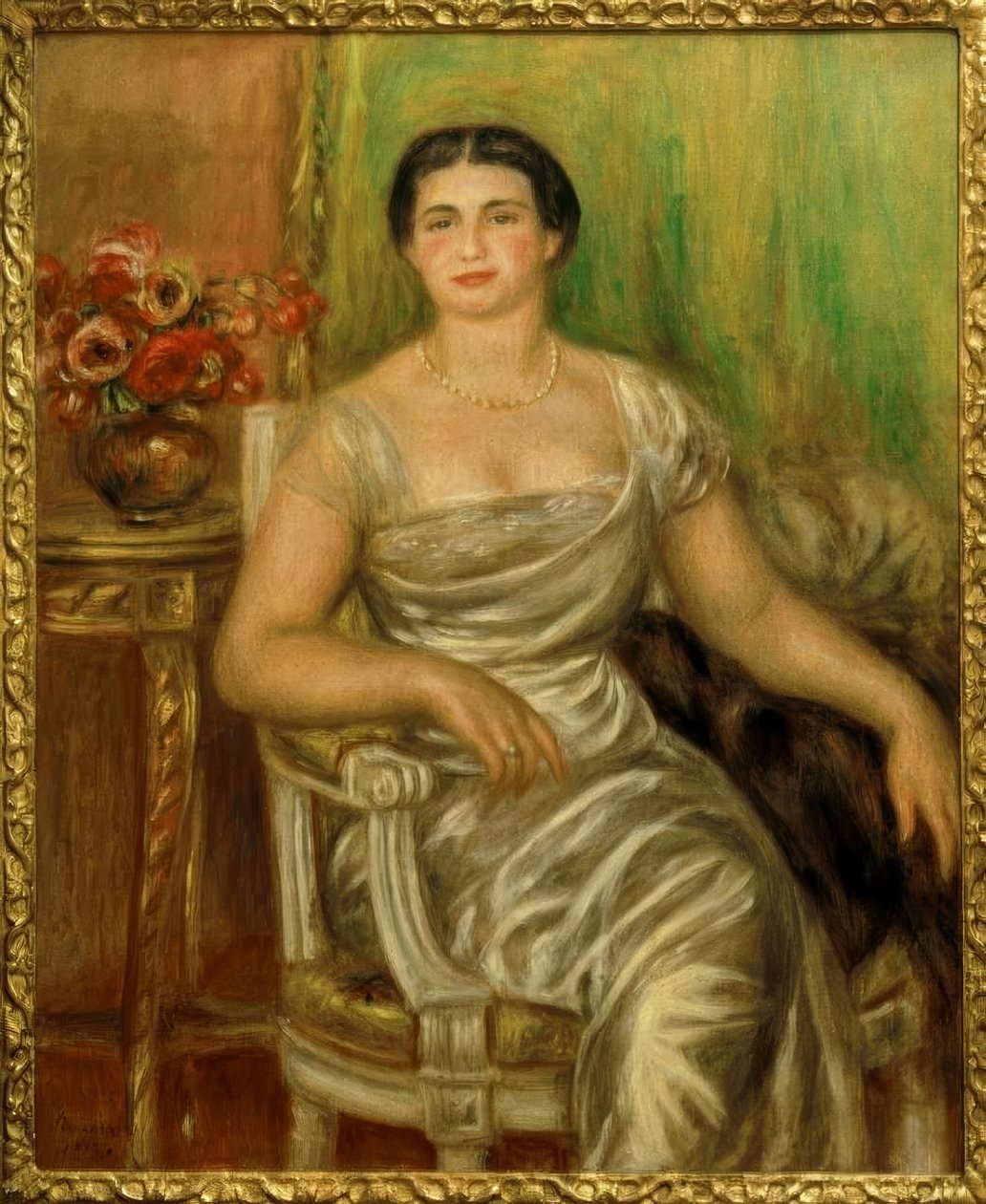Muotokuva runoilija Alice Vallières-Merzbachista tekijältä Pierre Auguste Renoir