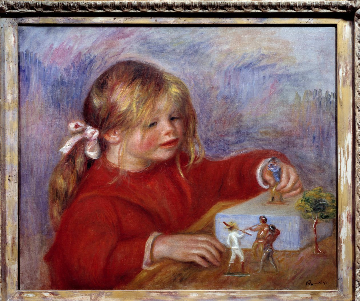 Muotokuva Claude Renoir lapsesta leikkimässä. Pierre Auguste Renoirin (1841-1919) maalaus tekijältä Pierre Auguste Renoir