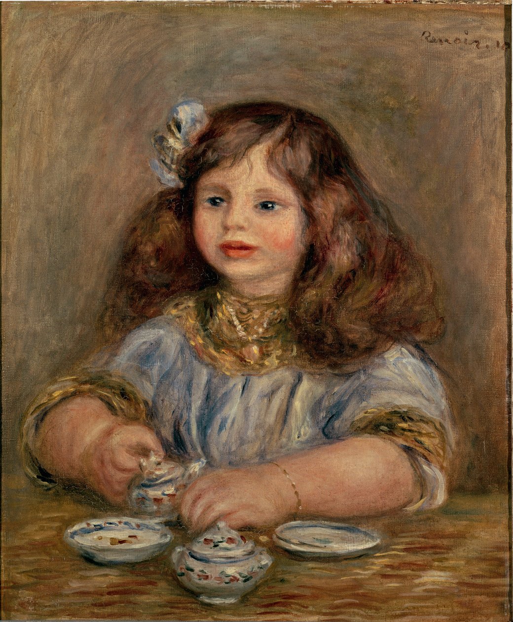 Muotokuva Genevieve Bernheim de Villersistä (1907-1936), tulevasta kreivitär Jean de la Chapellesta. tekijältä Pierre Auguste Renoir