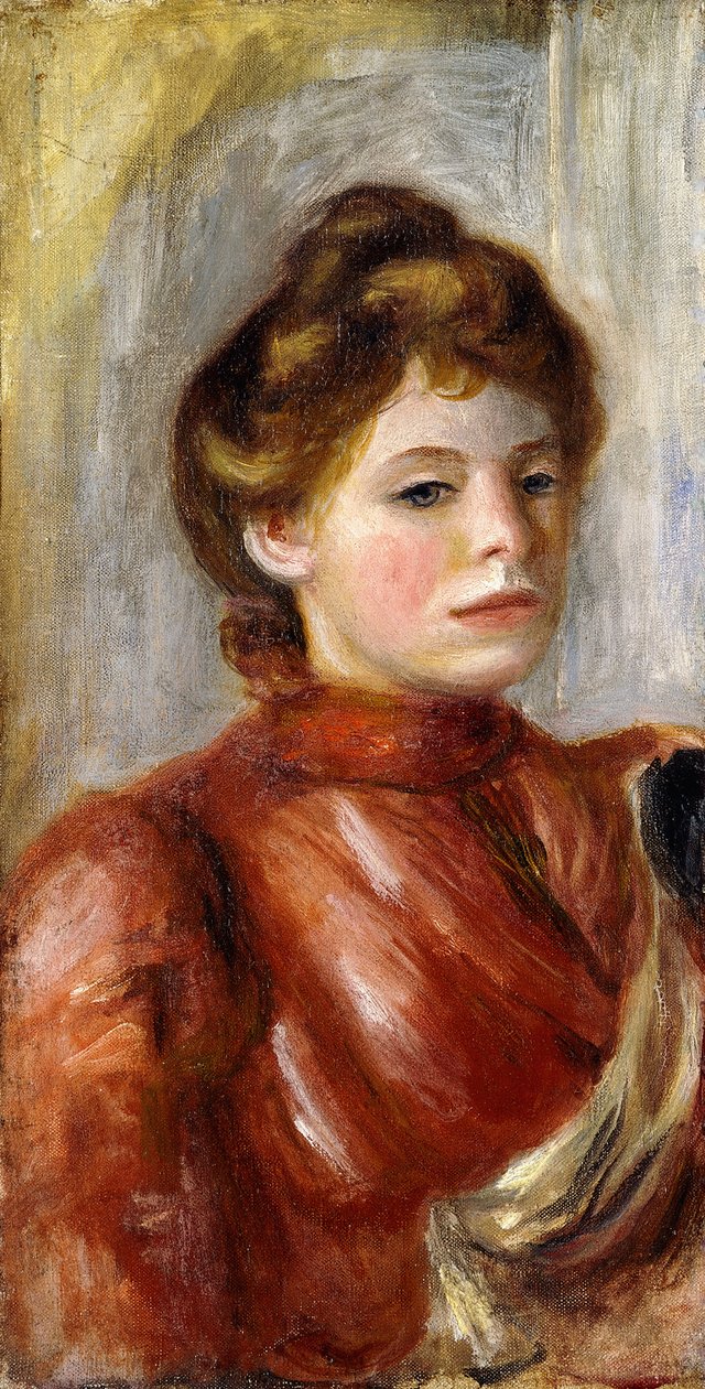 naisen muotokuva; Naisen muotokuva, 1891-1892 tekijältä Pierre Auguste Renoir