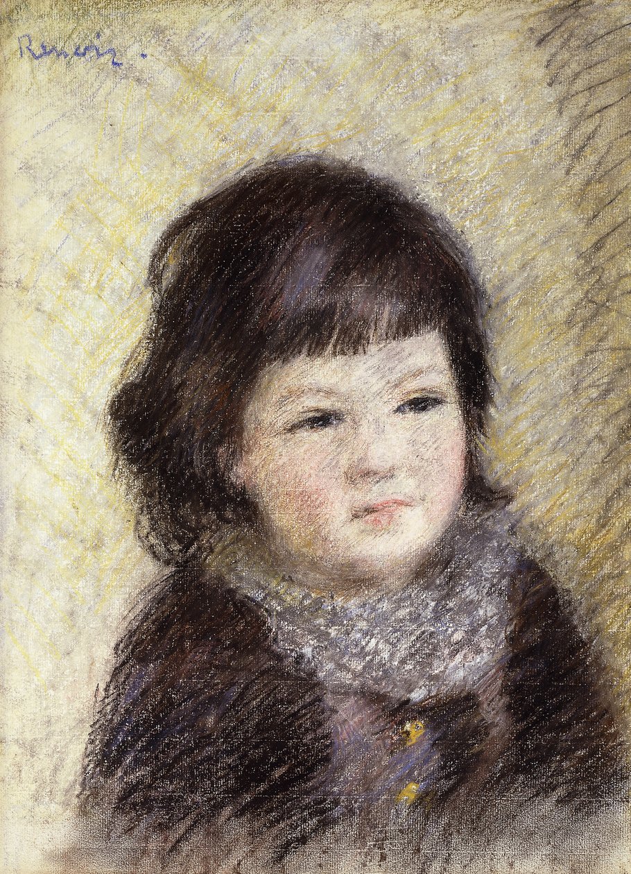 Lapsen muotokuva; Muotokuva d"Enfant, n.1879 tekijältä Pierre Auguste Renoir