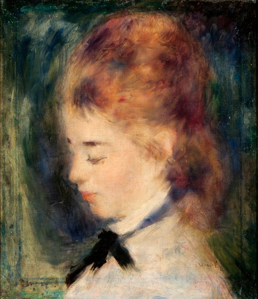 Tytön muotokuva (öljy kankaalle) tekijältä Pierre Auguste Renoir