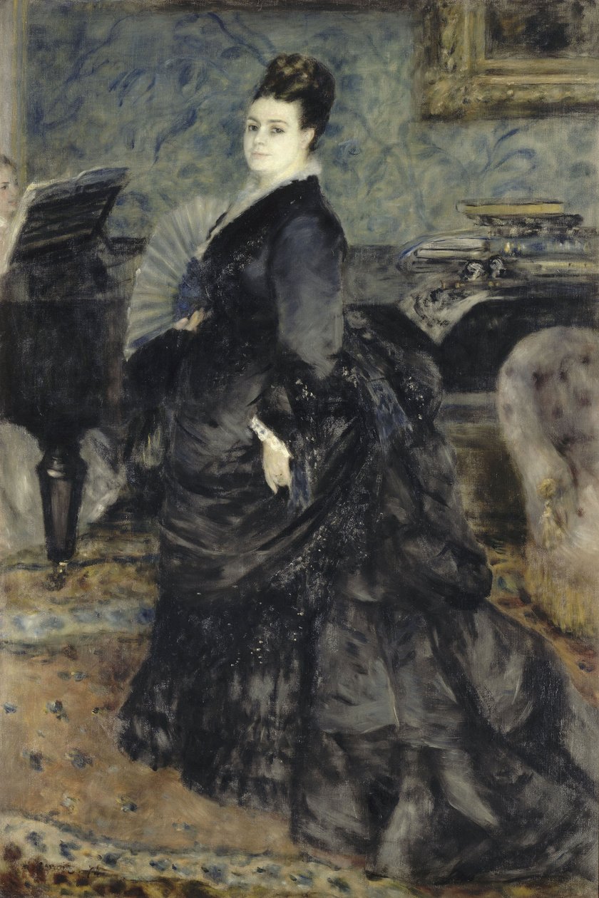 Naisen muotokuva, nimeltään rouva Georges Hartmann, n. 1874 tekijältä Pierre Auguste Renoir