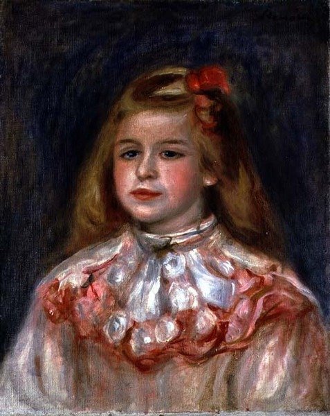 Nuoren tytön muotokuva, noin 1895 (öljy kankaalle). tekijältä Pierre Auguste Renoir