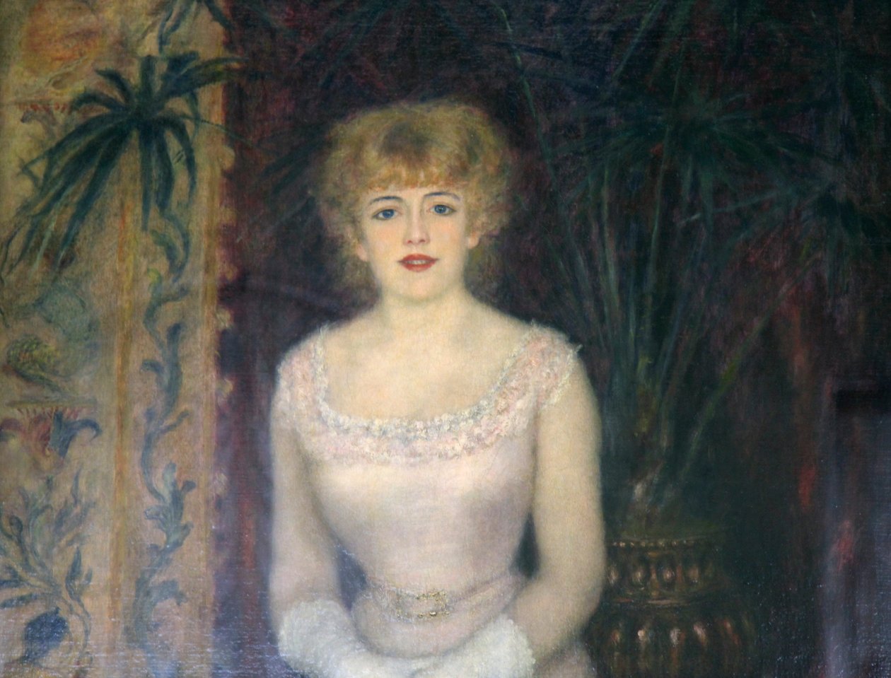 "Näyttelijä Jeanne Samaryn muotokuva", 1878. tekijältä Pierre Auguste Renoir