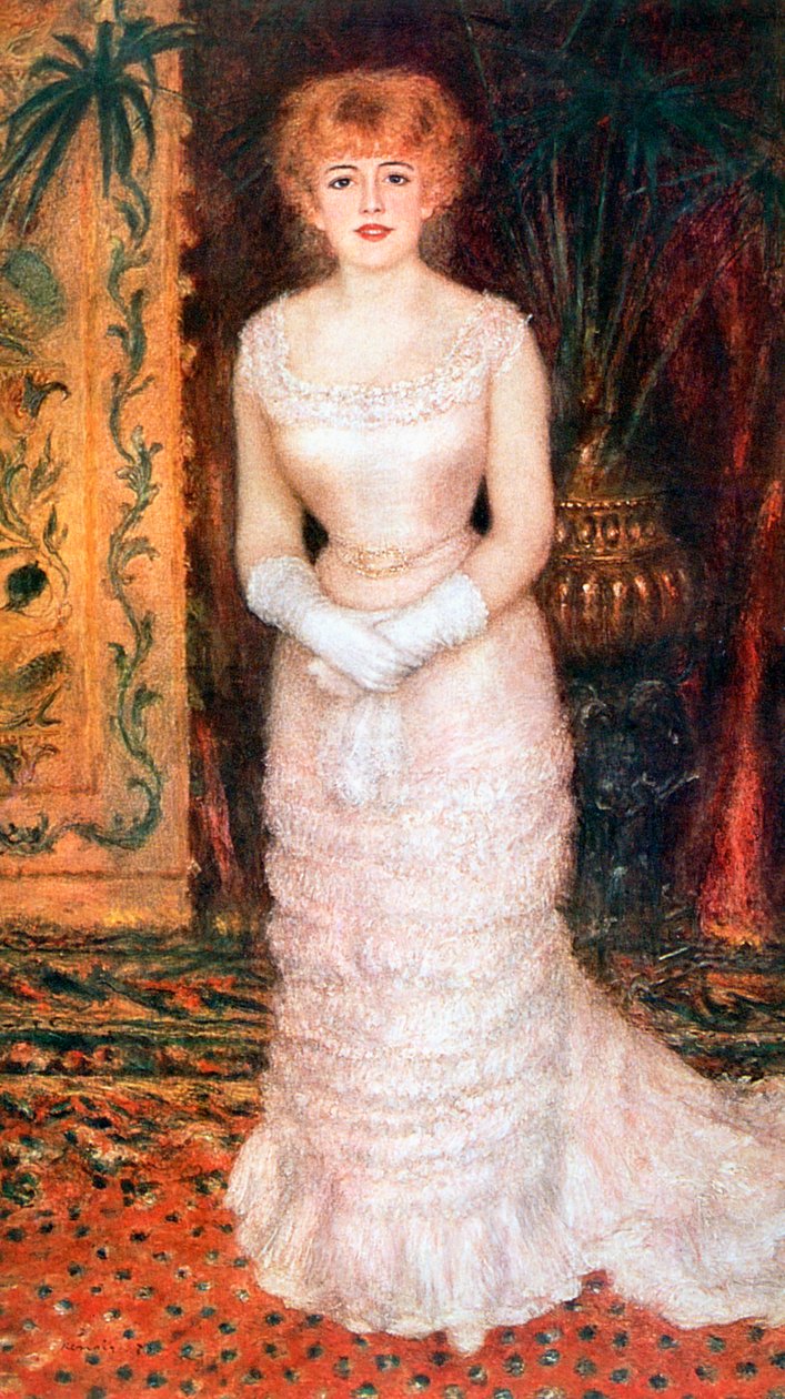 Näyttelijä Jeanne Samaryn muotokuva, 1878 tekijältä Pierre Auguste Renoir