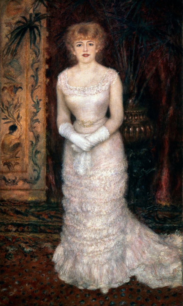 Näyttelijä Jeanne Samaryn muotokuva, 1878. tekijältä Pierre Auguste Renoir