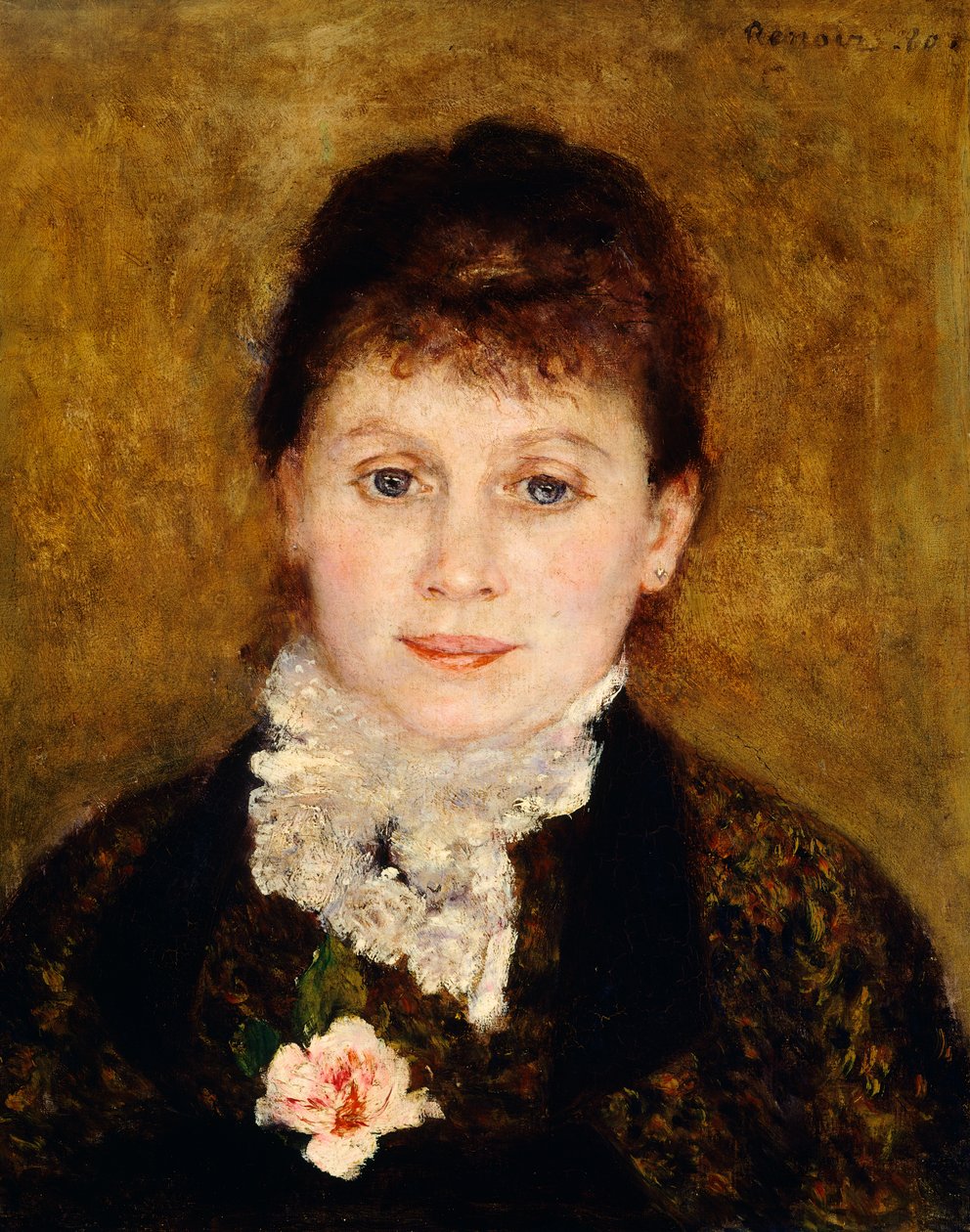 Pierre-Auguste Renoirin (1841-1919) naisen muotokuva tekijältä Pierre Auguste Renoir
