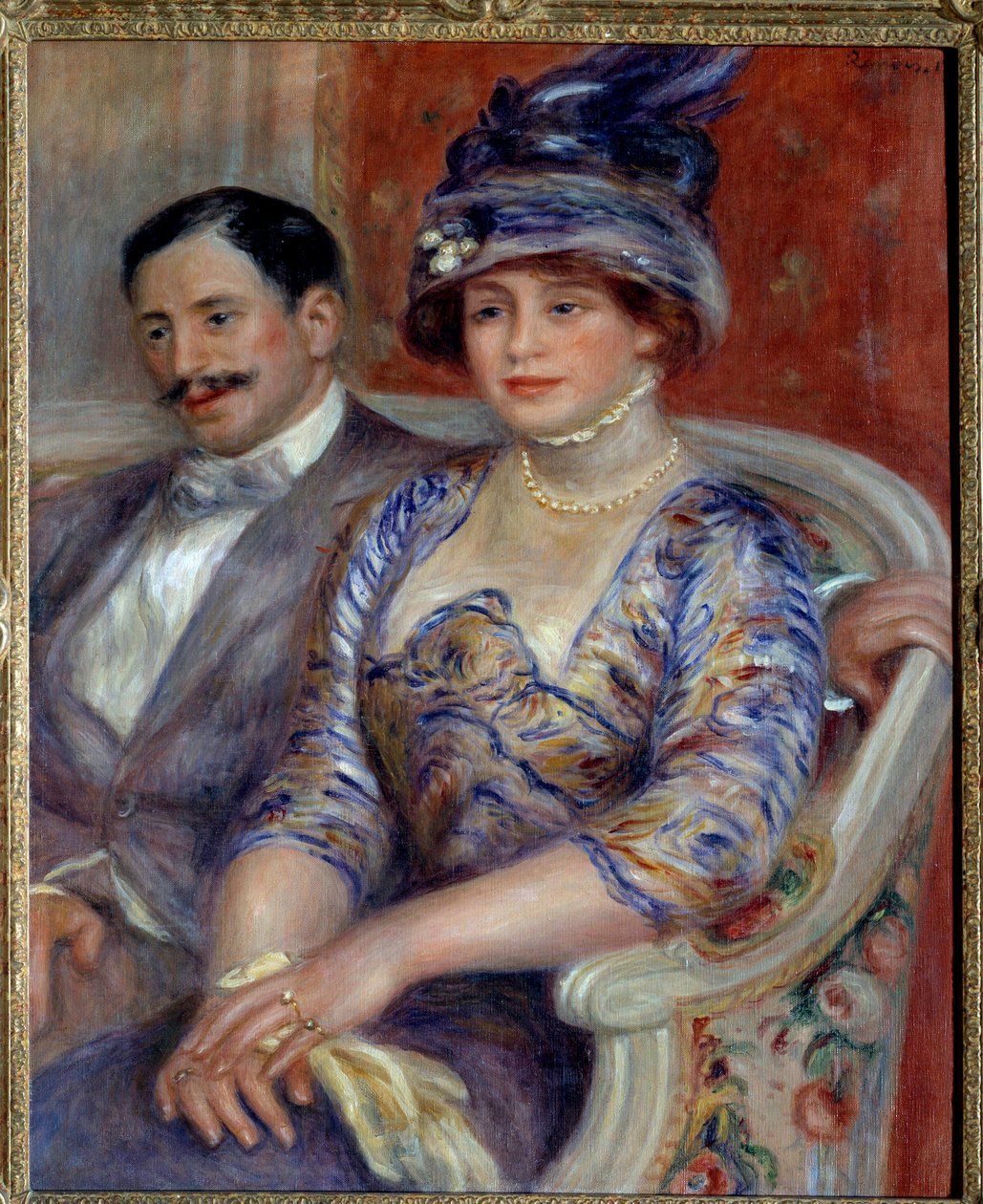 Monsieur ja Madame Bernheim de Villersin muotokuvia Pierre Auguste Renoirin (1841-1919) maalaus 1910 Su. 0,81 x 0,65 m Pariisi, Musée d