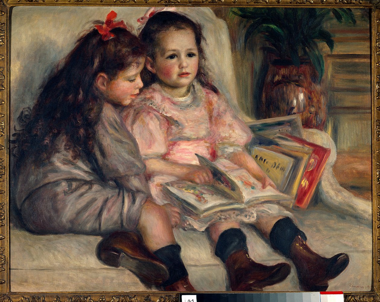 Muotokuvia lapsista (Martial Caillebotten lapset). 1895 tekijältä Pierre Auguste Renoir