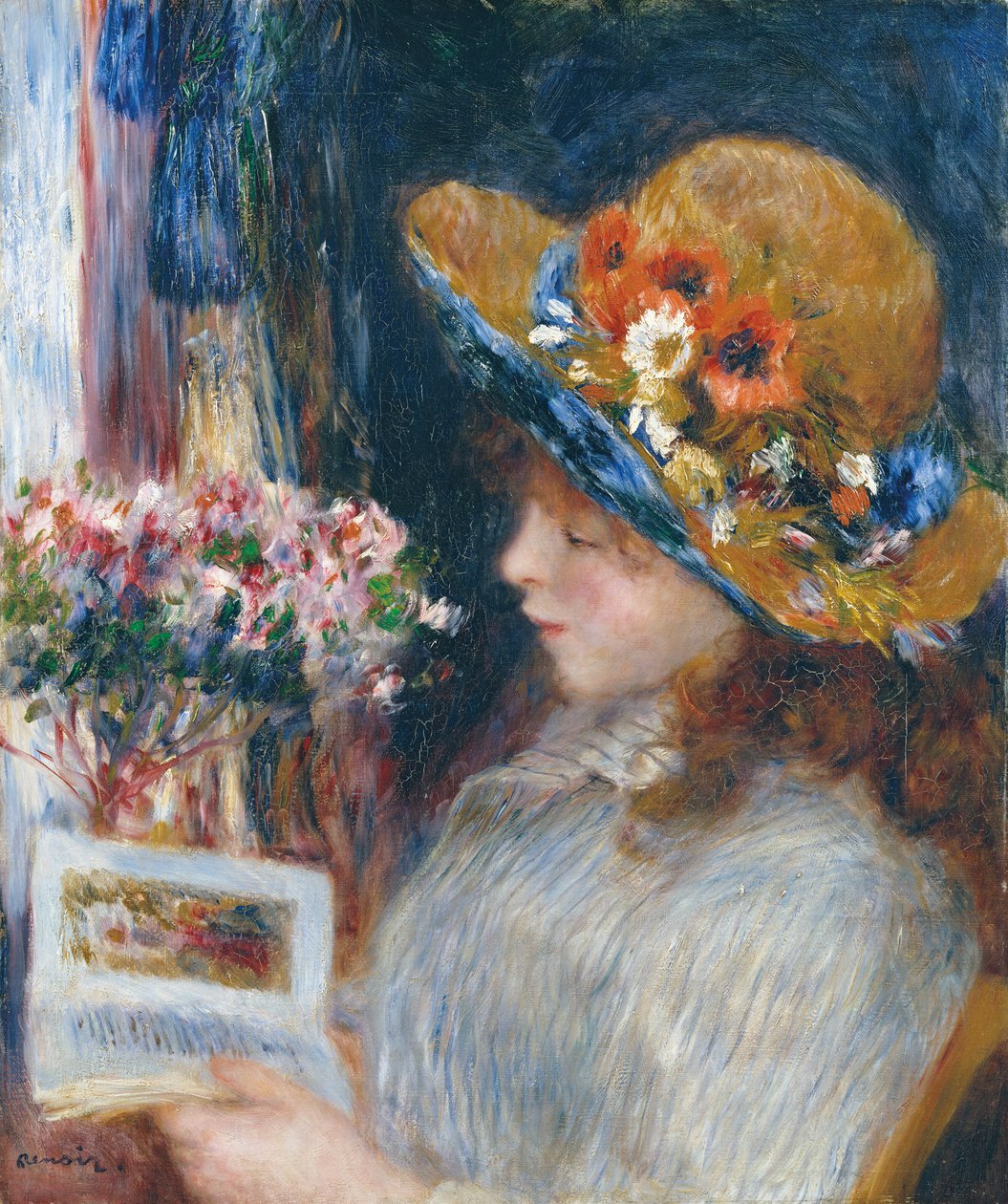 Lukeva tyttö tekijältä Pierre Auguste Renoir