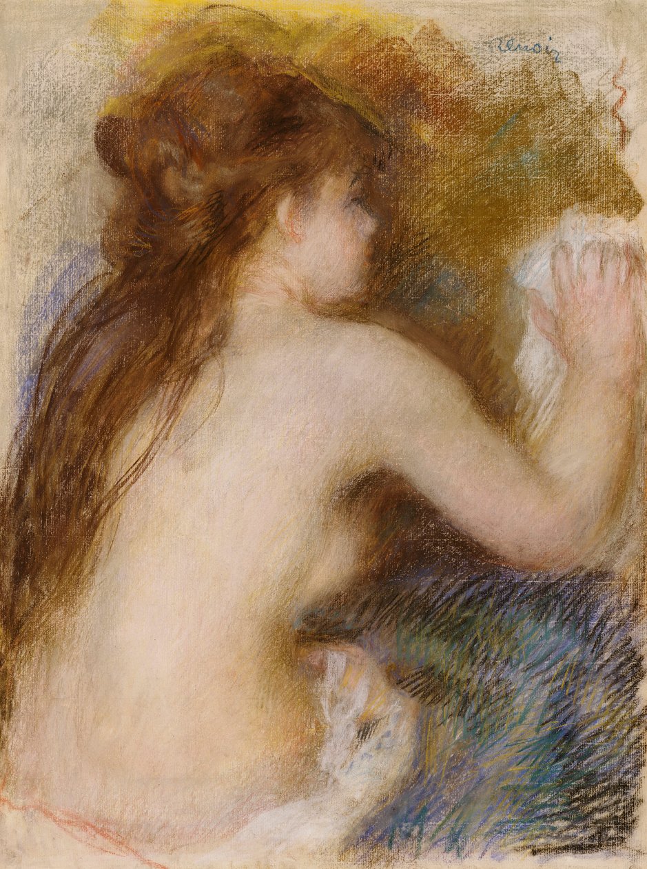 Takakuva alaston naisesta, n. 1879 tekijältä Pierre Auguste Renoir