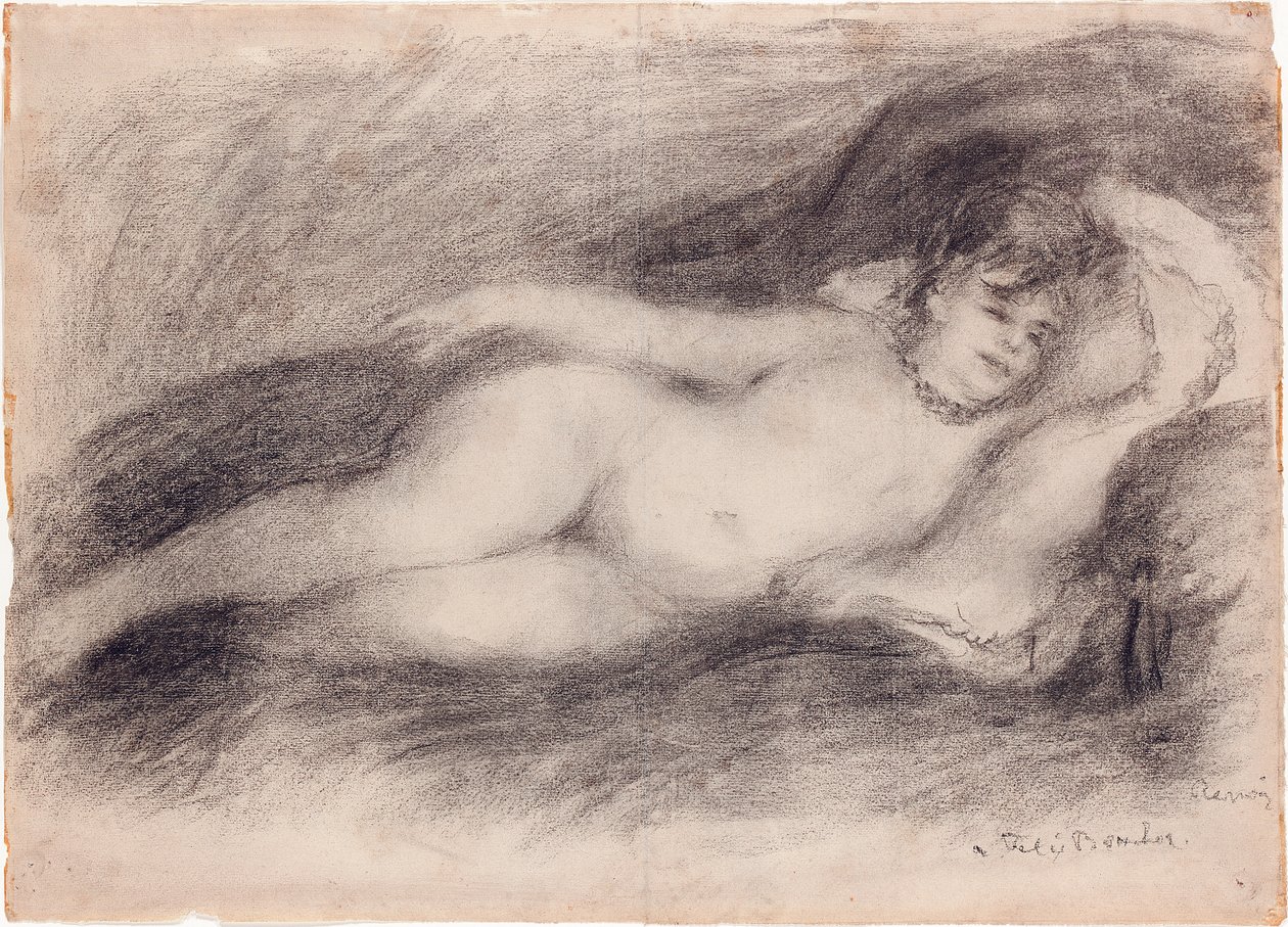 Makaava alaston, n. 1903-7 tekijältä Pierre Auguste Renoir