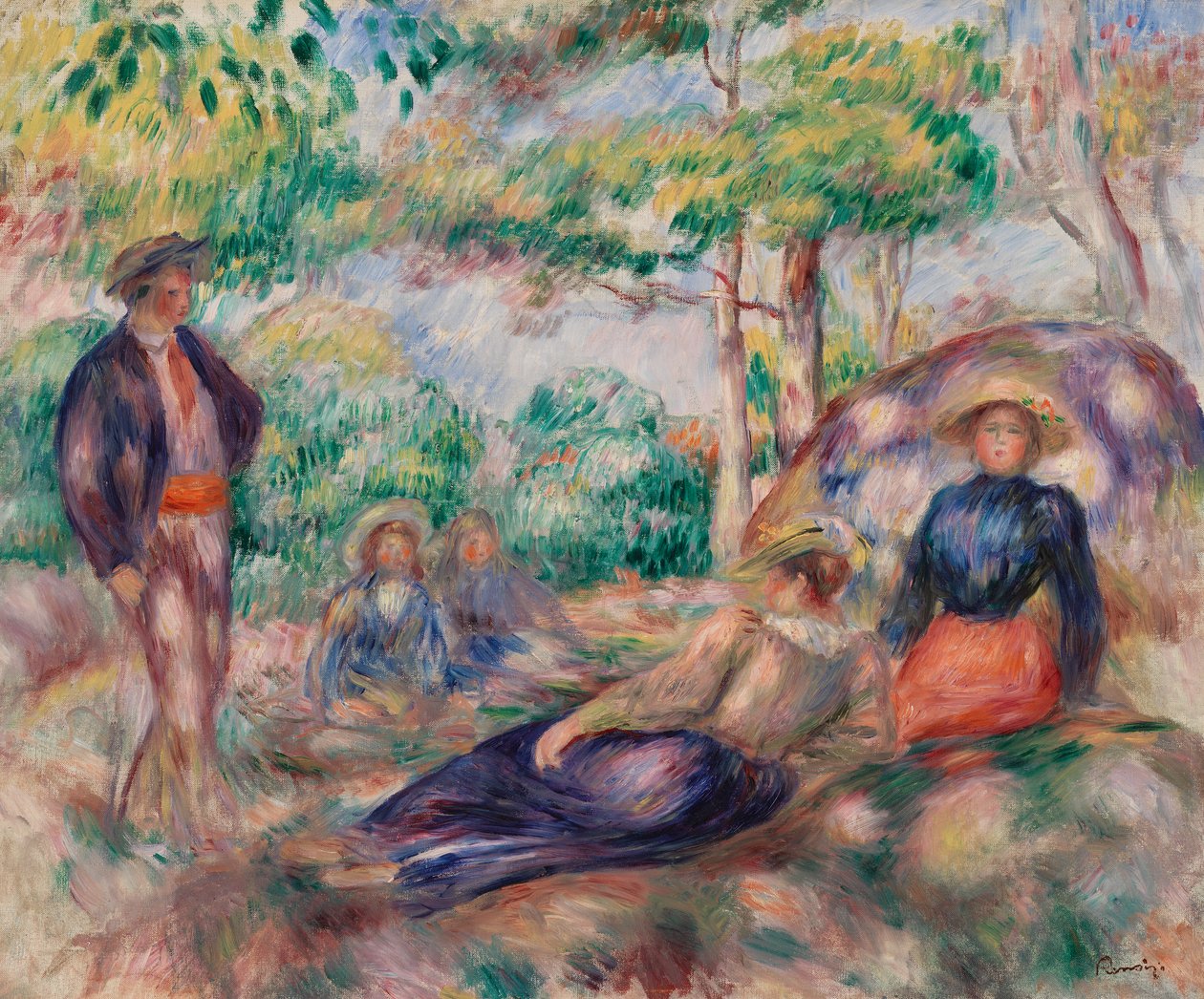 Lepää ruohikossa tekijältä Pierre Auguste Renoir