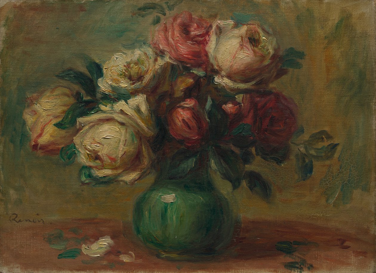 Ruusut maljakossa, c. 1890 tekijältä Pierre Auguste Renoir
